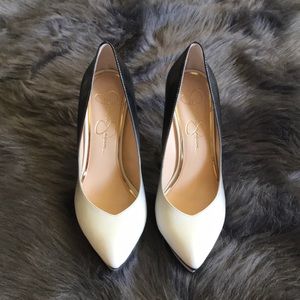 Black and White Jessica Simpson Heels Size 6.5